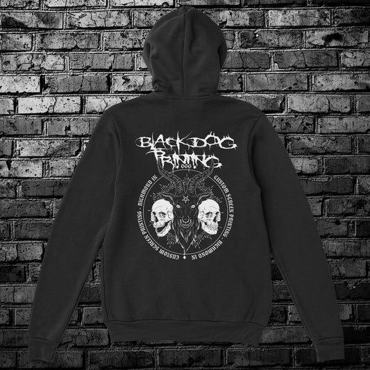 Black Dog Zip Up Baphomet Hoodie