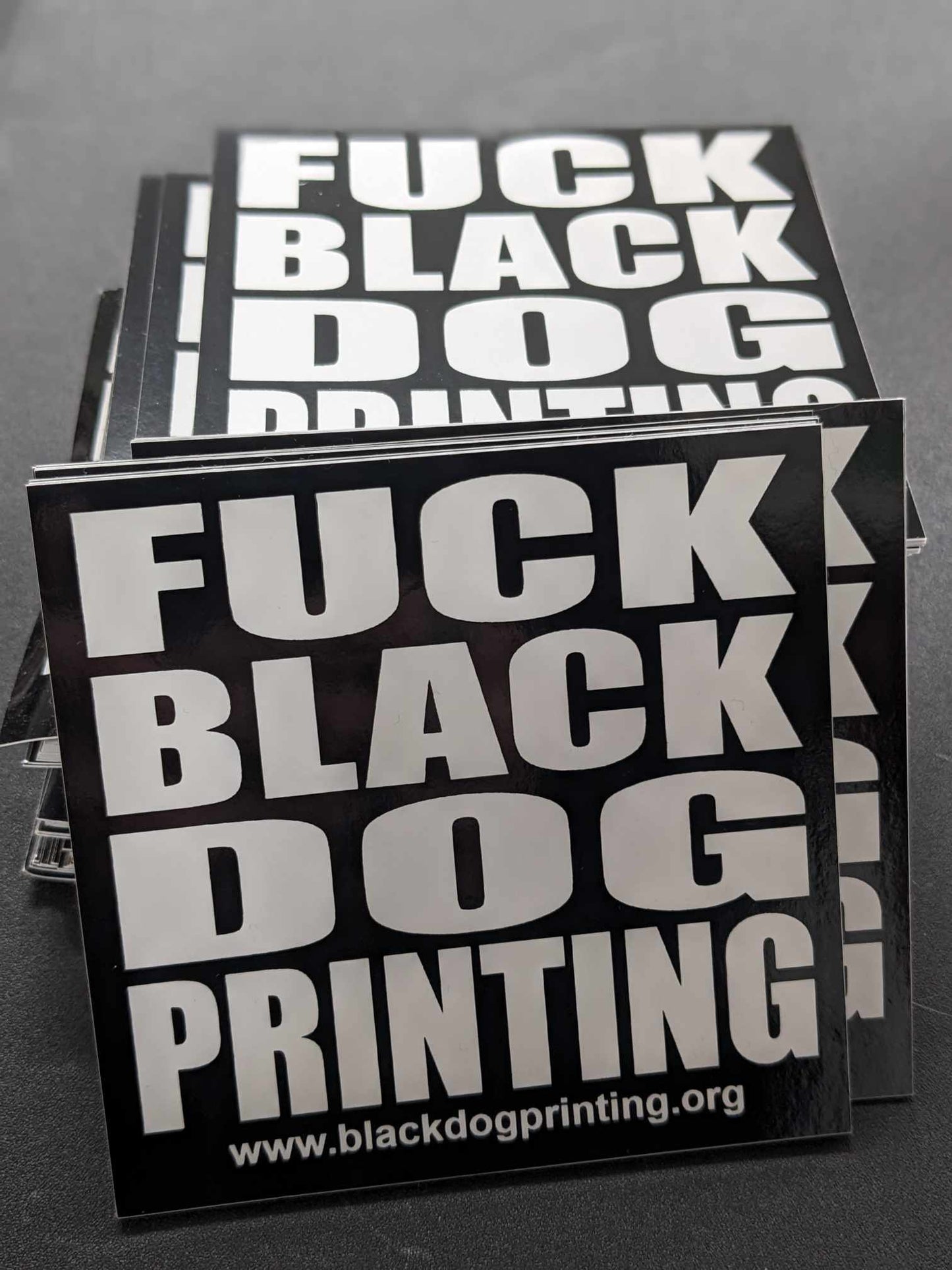 5" Fuck Black Dog Sticker