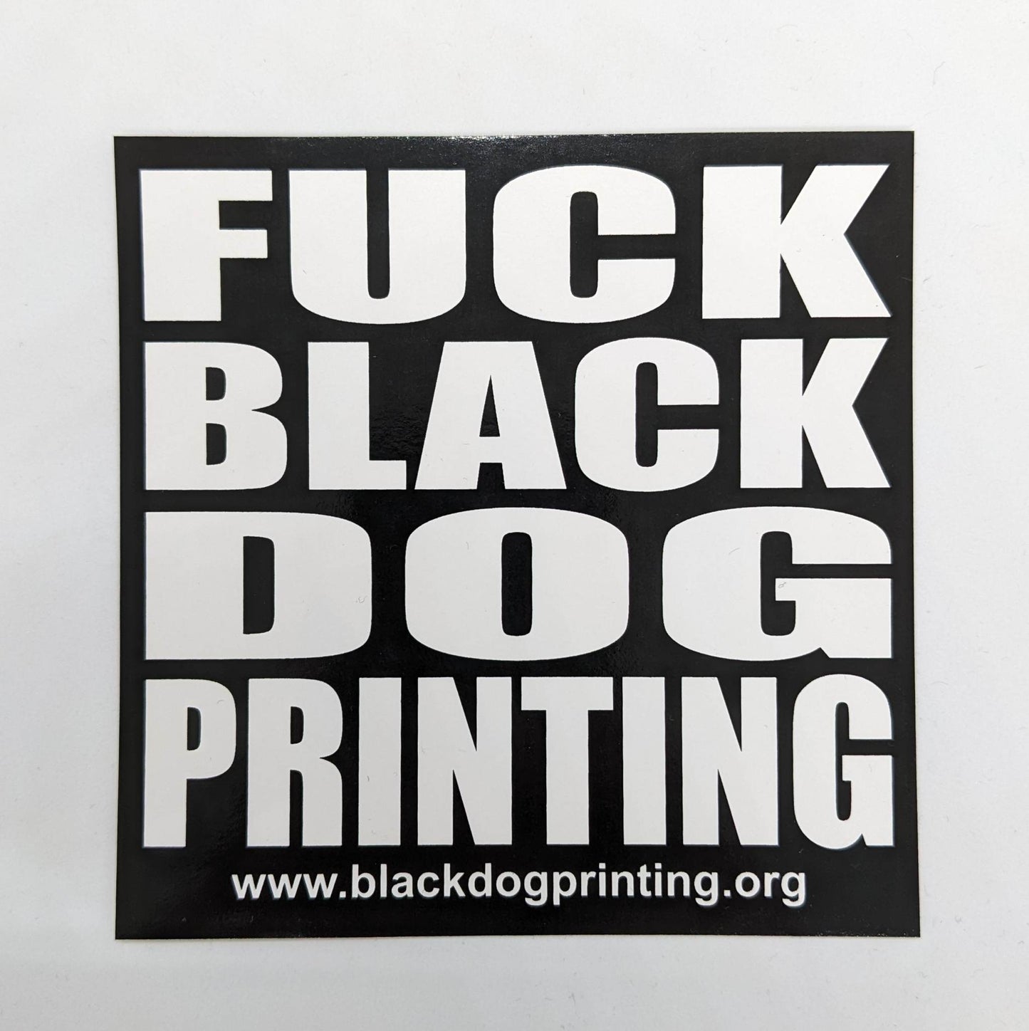 5" Fuck Black Dog Sticker