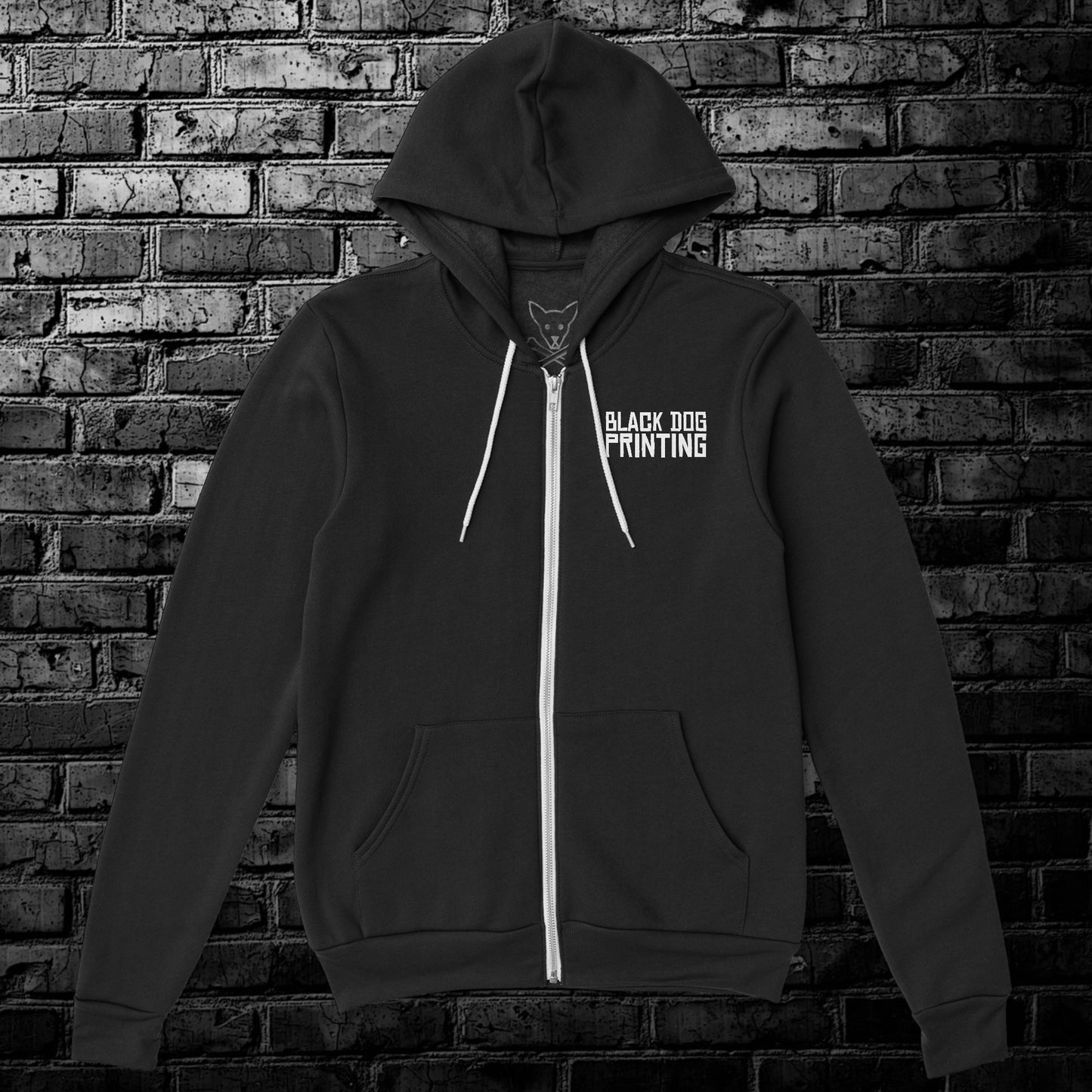 Black Dog Zip Up Baphomet Hoodie