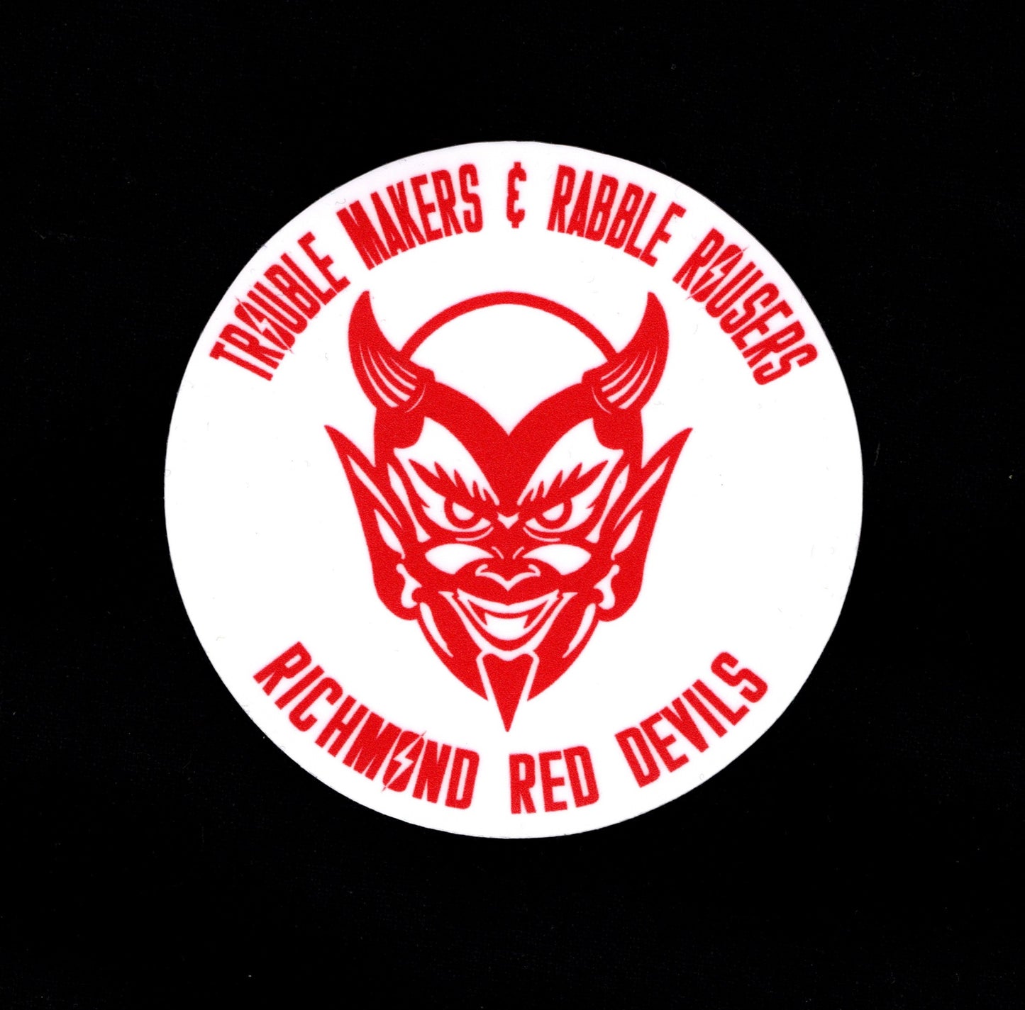 Red Devil 3" Sticker